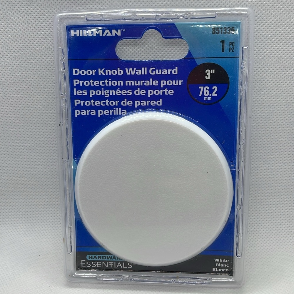 Hardware Essentials 851335 White Wall Knob 3"